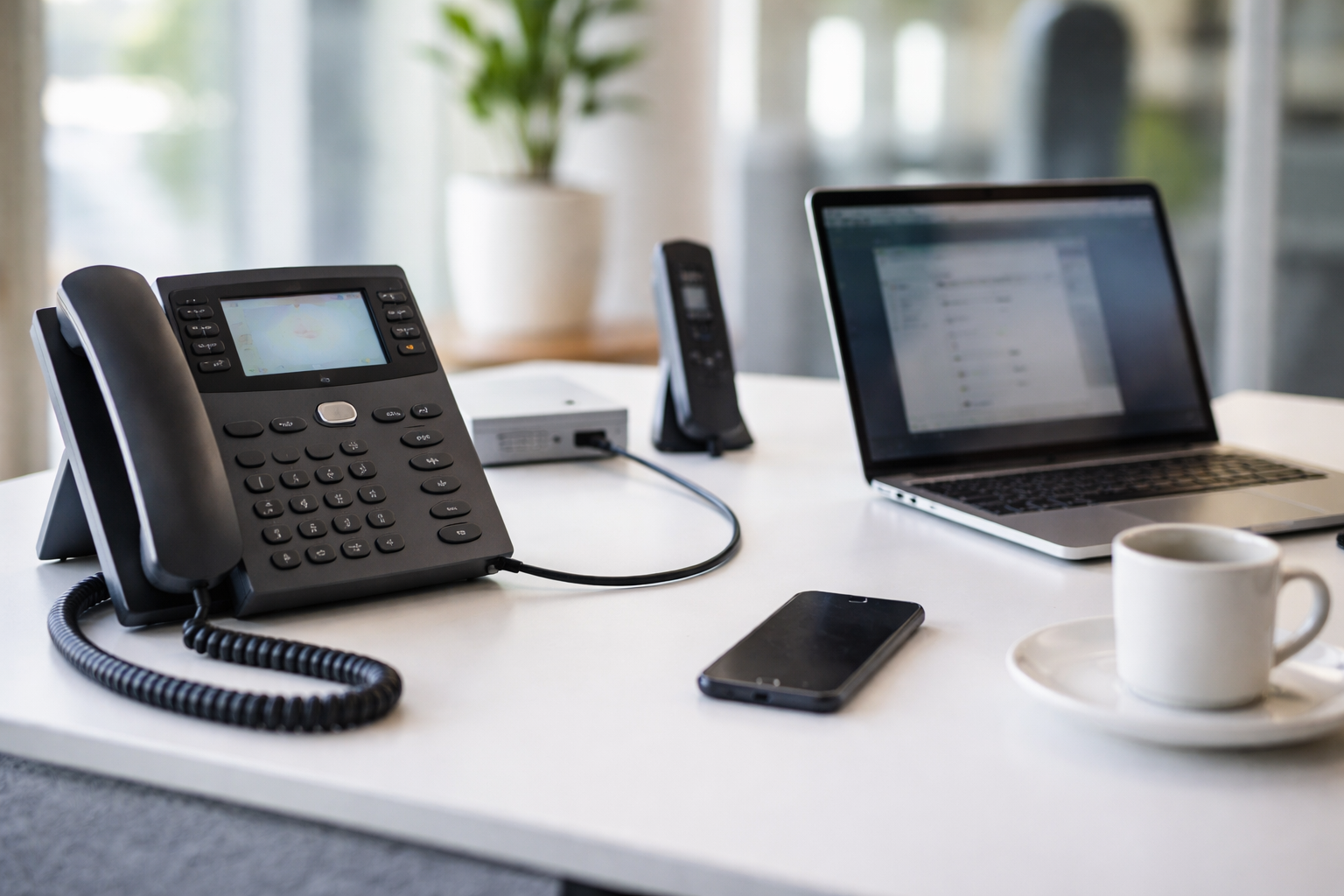Bordtelefon (IP-telefon) til kontor og reception: sådan vælger du rigtigt